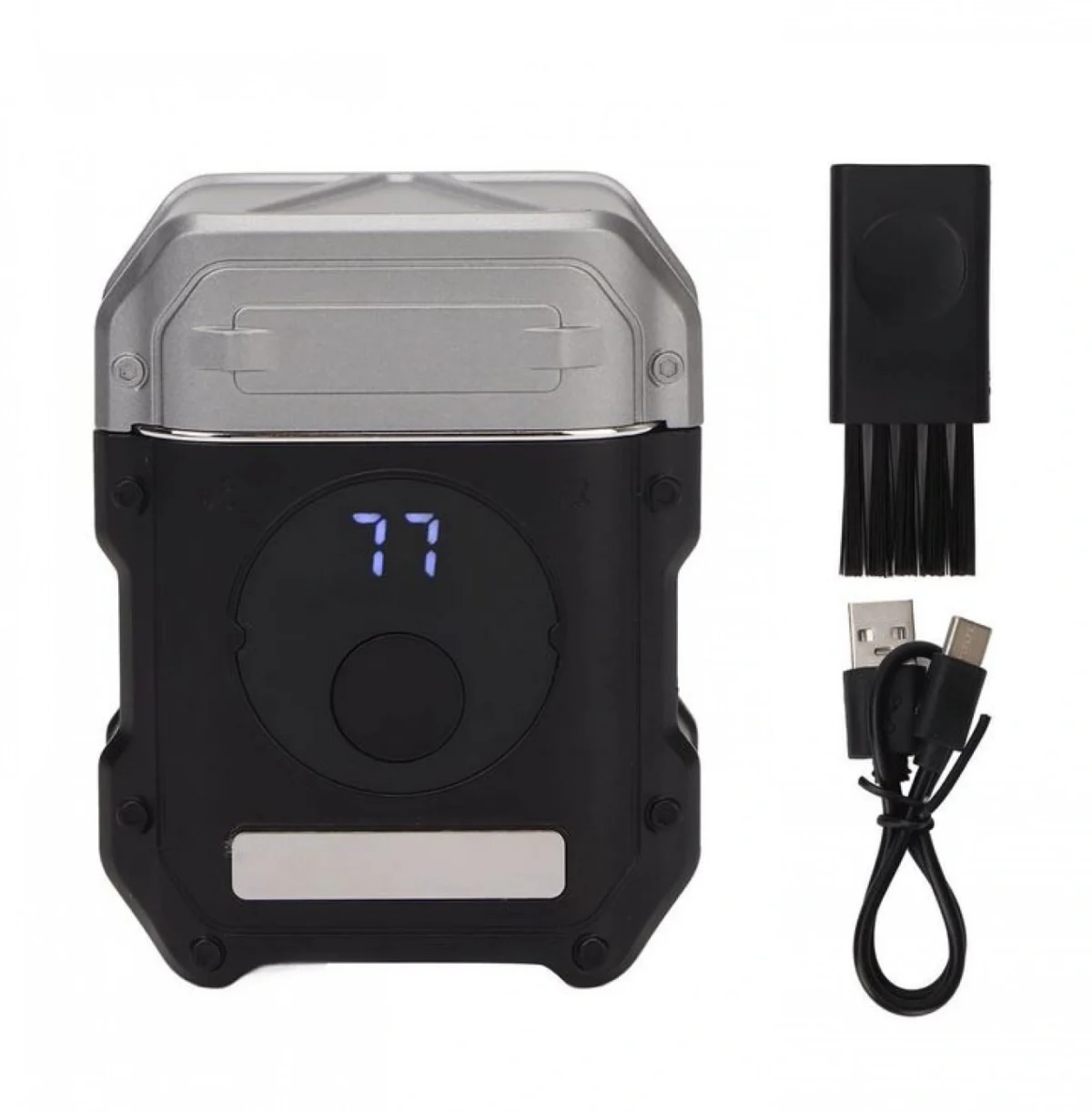 Ξυριστική Μηχανή D03 για Άνδρες – Επαναφορτιζόμενη, Αδιάβροχη, με 2 Κεφαλές και LCD Οθόνη