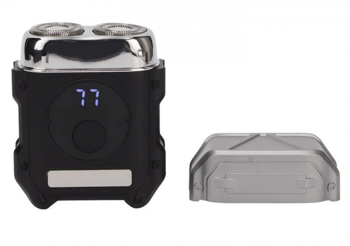 Ξυριστική Μηχανή D03 για Άνδρες – Επαναφορτιζόμενη, Αδιάβροχη, με 2 Κεφαλές και LCD Οθόνη