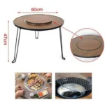 Φορητή Ψησταριά Κάρβουνου με Καπάκι για BBQ 60×47εκ.