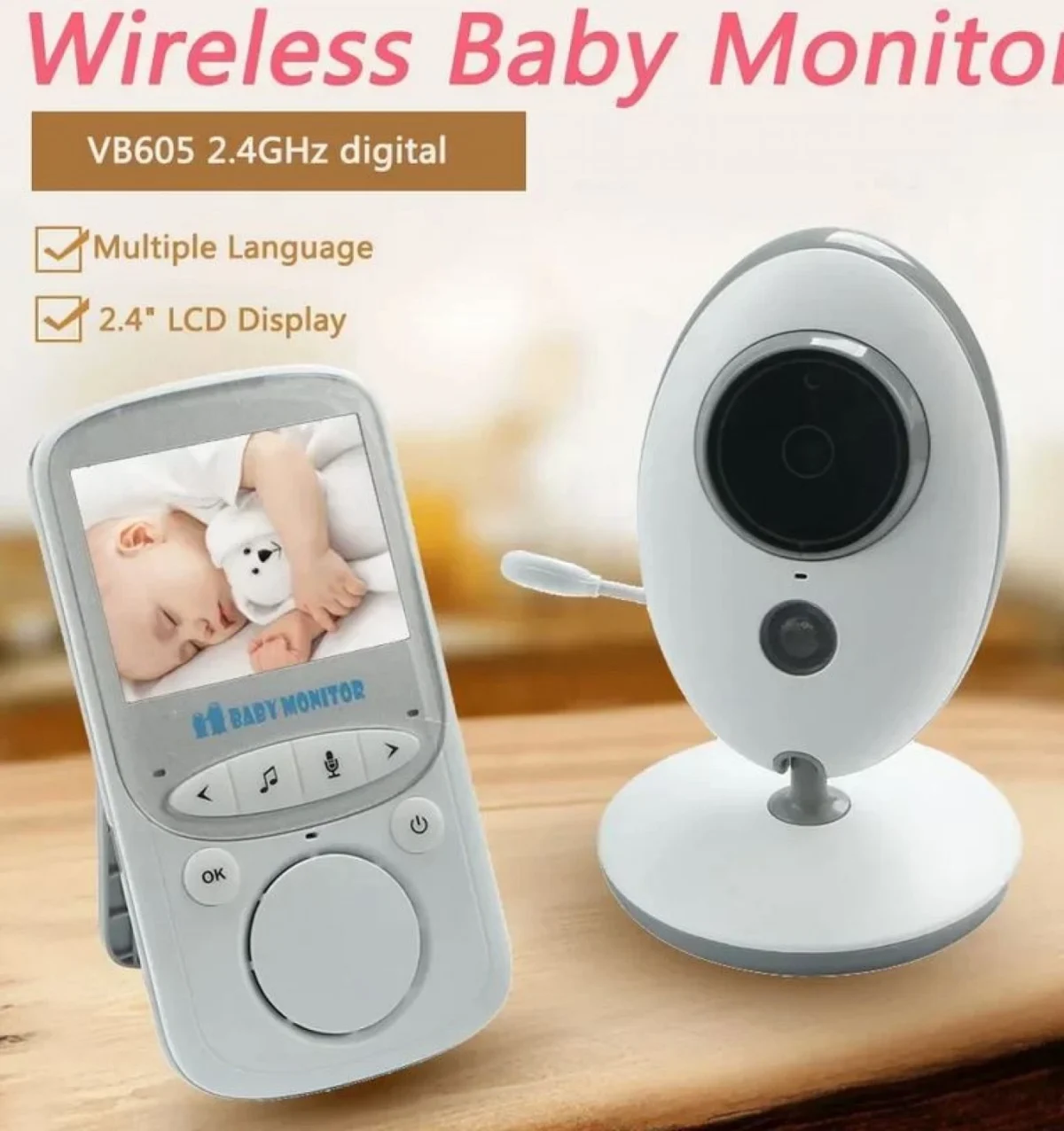 Ασύρματη Ενδοεπικοινωνία Μωρού με Κάμερα & Οθόνη 2.4″ – VB-605