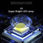 AB-Z1018 Αδιάβροχος Επαναφορτιζόμενος Φακός Κεφαλής με 9 Super Bright LED και 4 Λειτουργίες Φωτισμού