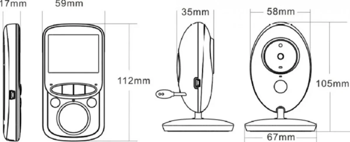 Ασύρματη Ενδοεπικοινωνία Μωρού με Κάμερα & Οθόνη 2.4″ – VB-605