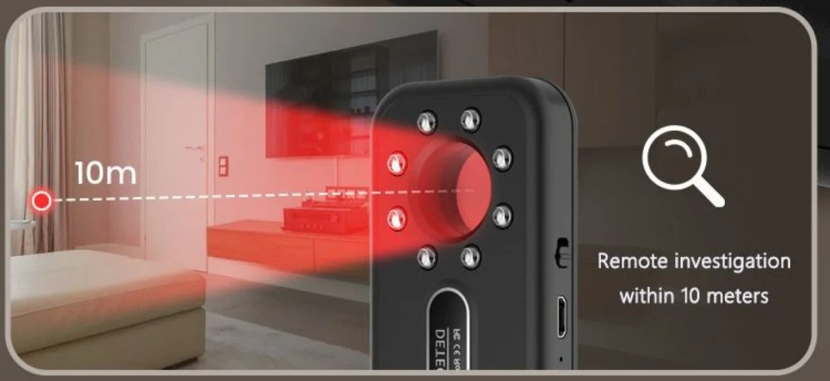 Φορητός Mini Ανιχνευτής Κρυφής Κάμερας με Επαναφορτιζόμενη Μπαταρία USB