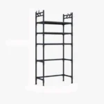 Επιδαπέδια Μεταλλική Ραφιέρα Μπάνιου με 3 Ράφια 63.5x26x169.2cm Μαύρη