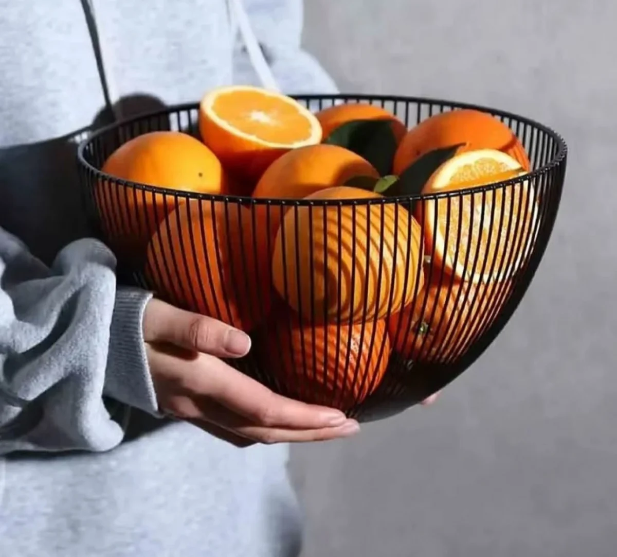 Μεταλλική Φρουτιέρα Nuera Μαύρη 25x13cm