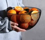 Μεταλλική Φρουτιέρα Nuera Μαύρη 25x13cm