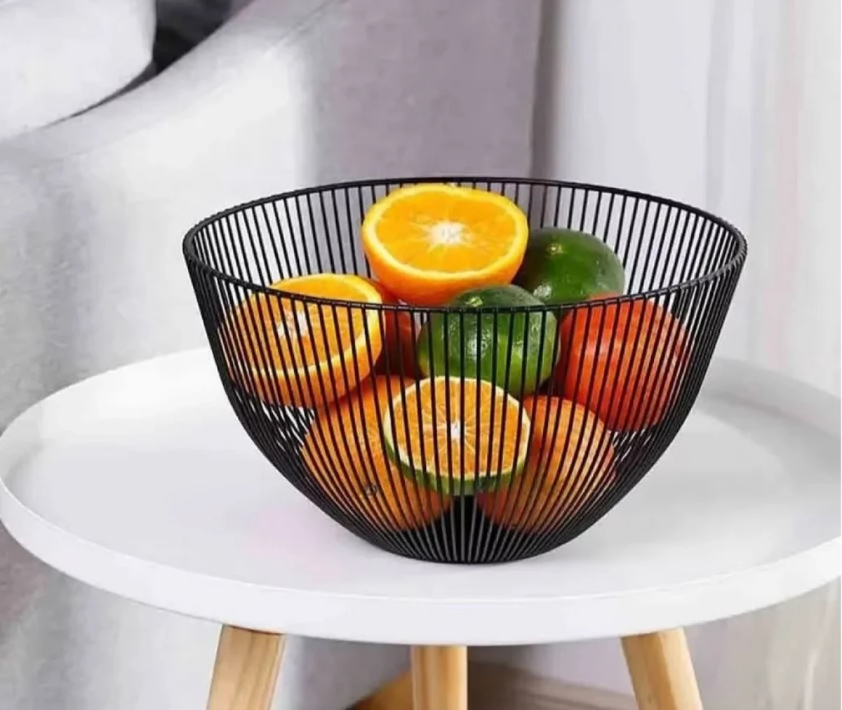 Μεταλλική Φρουτιέρα Nuera Μαύρη 25x13cm