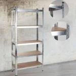 Μεταλλική Ραφιέρα με 5 Ράφια MDF 90x40x180cm
