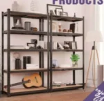 Μεταλλική Ραφιέρα με 5 Ράφια MDF 90x40x180cm