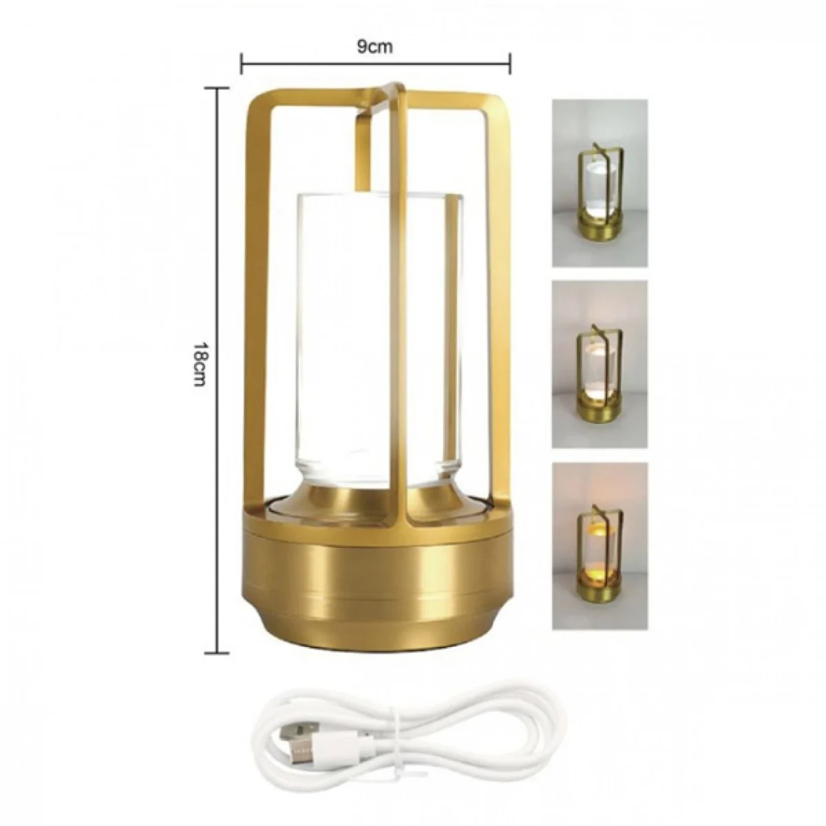 Επιτραπέζιο Διακοσμητικό Φωτιστικό LED με Λειτουργία Αφής Χρυσό Arrango AT60807