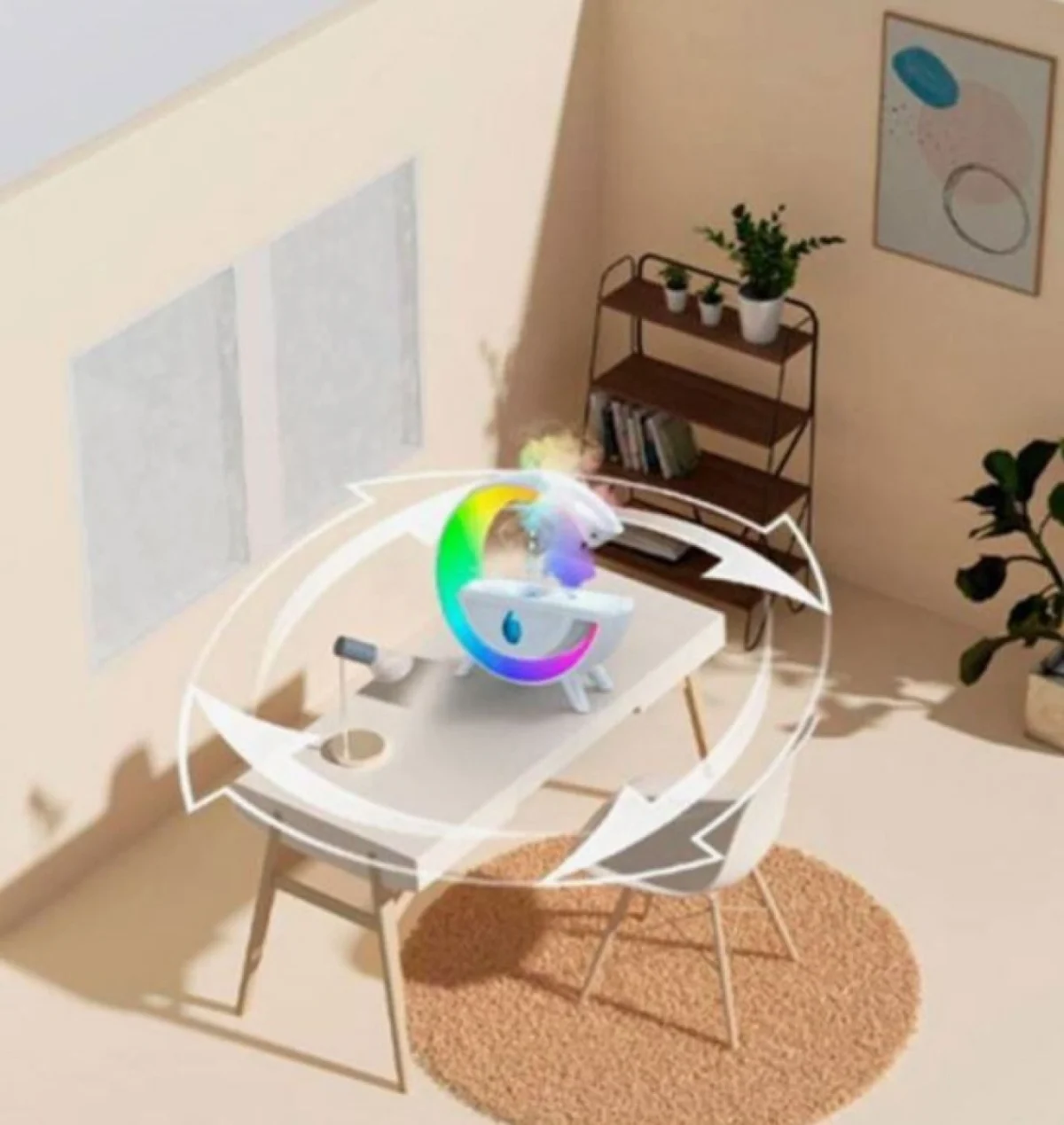 Υγραντήρας – Διαχύτης Αρωματοθεραπείας 350ml LED RGB 5W