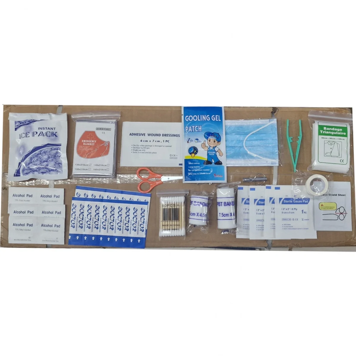 Πλαστικό Κουτί Φαρμακείου 22x14x7.5cm – Πλήρες Κιτ Πρώτων Βοηθειών