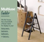 Αναδιπλούμενη Σκάλα Αλουμινίου 3 Σκαλοπατιών – Αντοχή 150kg