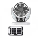 Επαναφορτιζόμενος Ηλιακός Ανεμιστήρας 6″ με Ξεχωριστό Πάνελ & LED Φωτισμό GD-8025