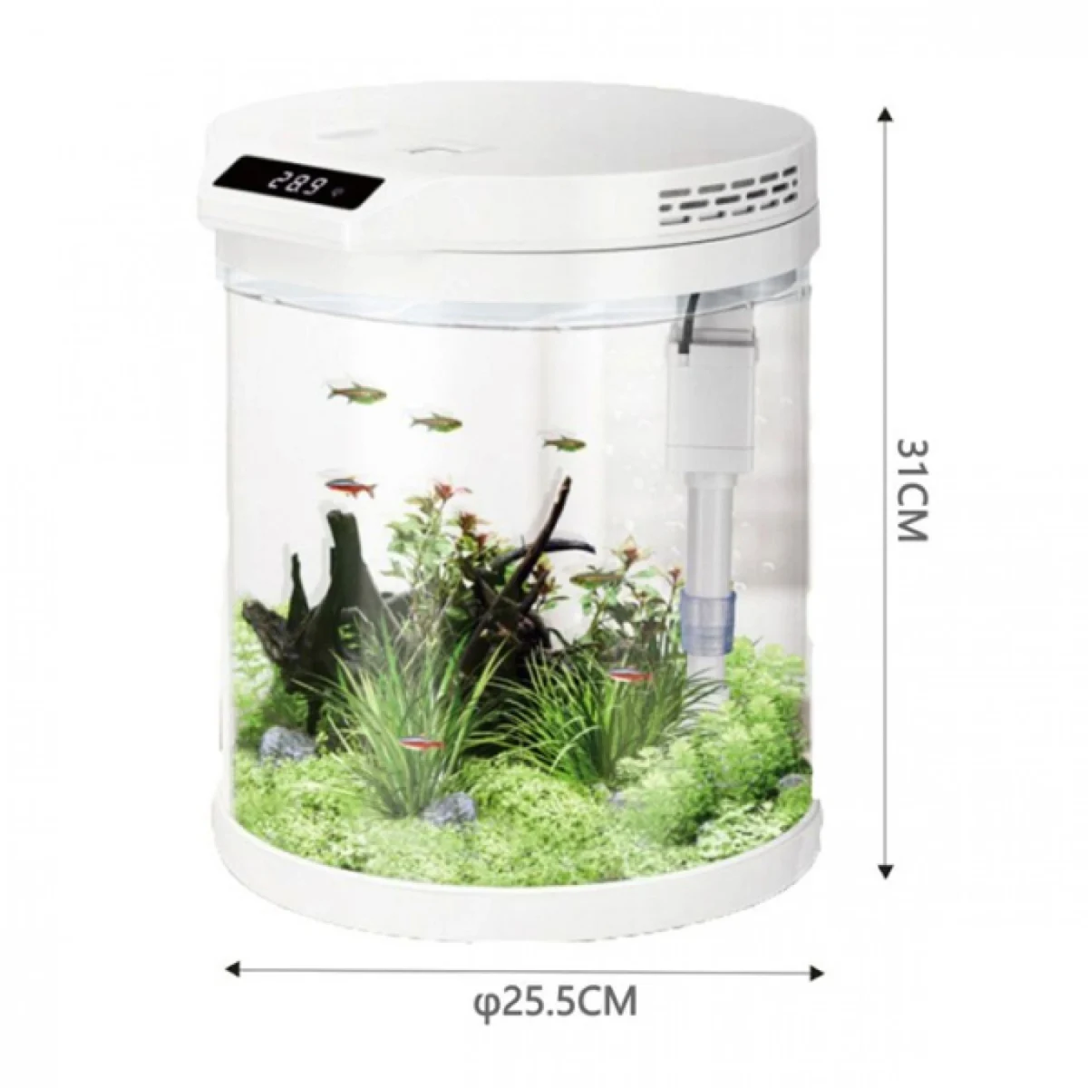 Πλαστικό Ενυδρείο Ψαριών 11L 5x25.5x31cm