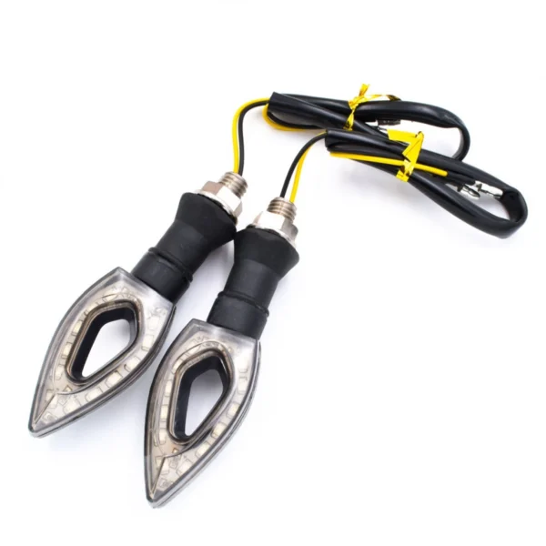 Τριγωνικά Φλας Μηχανής 12 LED Κίτρινο Universal - Σετ 2τμχ