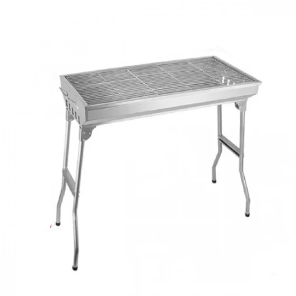 70×30x70cm Φορητή Αναδιπλούμενη Ψησταριά Κάρβουνου Ασημί