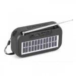 Ηλιακό Φορητό Ηχείο 5w Bluetooth με Ψηφιακό Ραδιόφωνο AM-FM, με Ηλιακό Πάνελ F66S