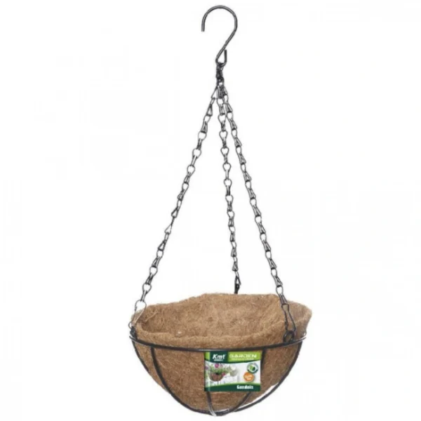 12,5 x 25.50cm Κρεμαστό Κασπώ - Μέταλλο & Φλοιός Καρύδας