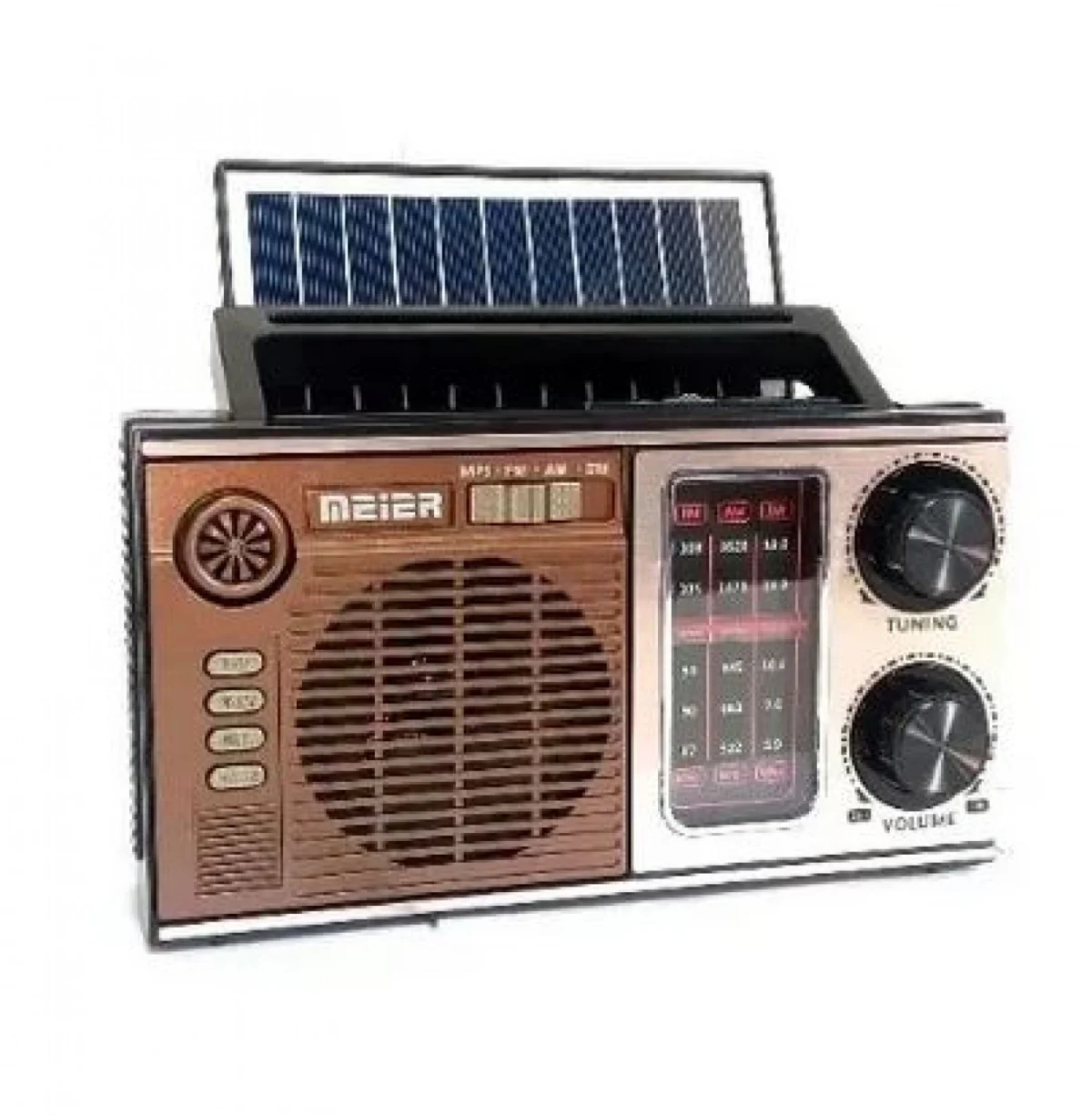 Ηλιακό Φορητό Ηχείο Bluetooth με Αναλογικό Ραδιόφωνο AM-FM-SW, με Ηλιακό Πάνελ και Μικρόφωνο για Καραόκε M-538BT-S