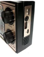 Ηλιακό Φορητό Ηχείο Bluetooth με Αναλογικό Ραδιόφωνο AM-FM-SW, με Ηλιακό Πάνελ και Μικρόφωνο για Καραόκε M-538BT-S