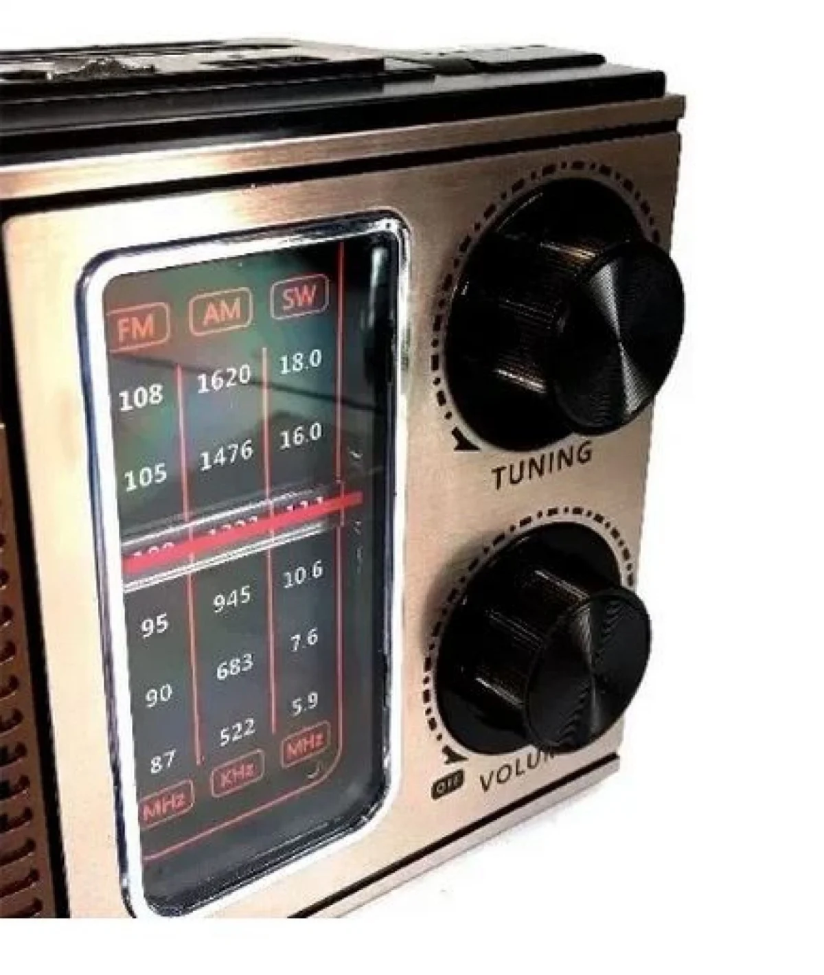 Ηλιακό Φορητό Ηχείο Bluetooth με Αναλογικό Ραδιόφωνο AM-FM-SW, με Ηλιακό Πάνελ και Μικρόφωνο για Καραόκε M-538BT-S