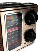 Ηλιακό Φορητό Ηχείο Bluetooth με Αναλογικό Ραδιόφωνο AM-FM-SW, με Ηλιακό Πάνελ και Μικρόφωνο για Καραόκε M-538BT-S