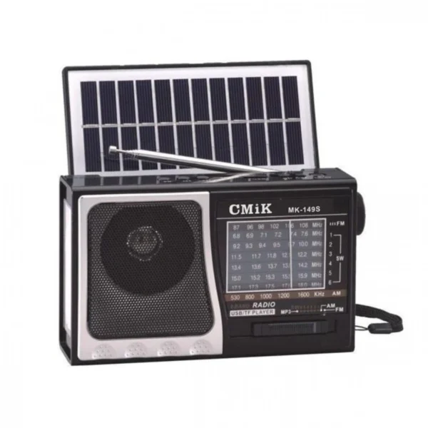 MK-149S Ηλιακό Φορητό Ηχείο Bluetooth με Αναλογικό Ραδιόφωνο AM-FM-SW, με Ηλιακό Πάνελ