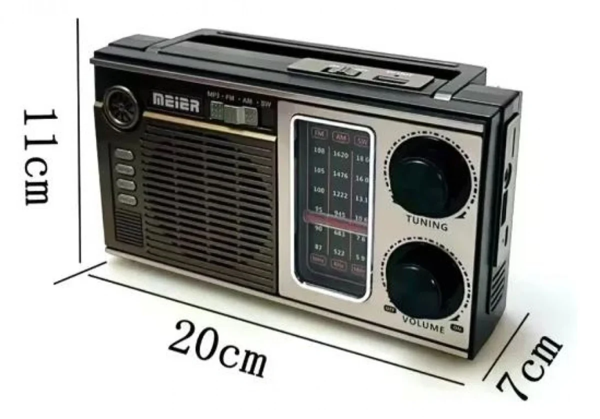 MK-151BT Ηλιακό Φορητό Ηχείο Bluetooth με Αναλογικό Ραδιόφωνο AM-FM-SW, με Ηλιακό Πάνελ και Φωτιστικο Led Usb