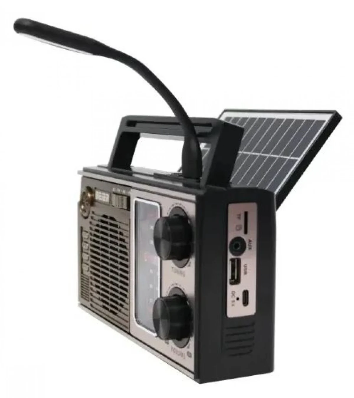 MK-151BT Ηλιακό Φορητό Ηχείο Bluetooth με Αναλογικό Ραδιόφωνο AM-FM-SW, με Ηλιακό Πάνελ και Φωτιστικο Led Usb