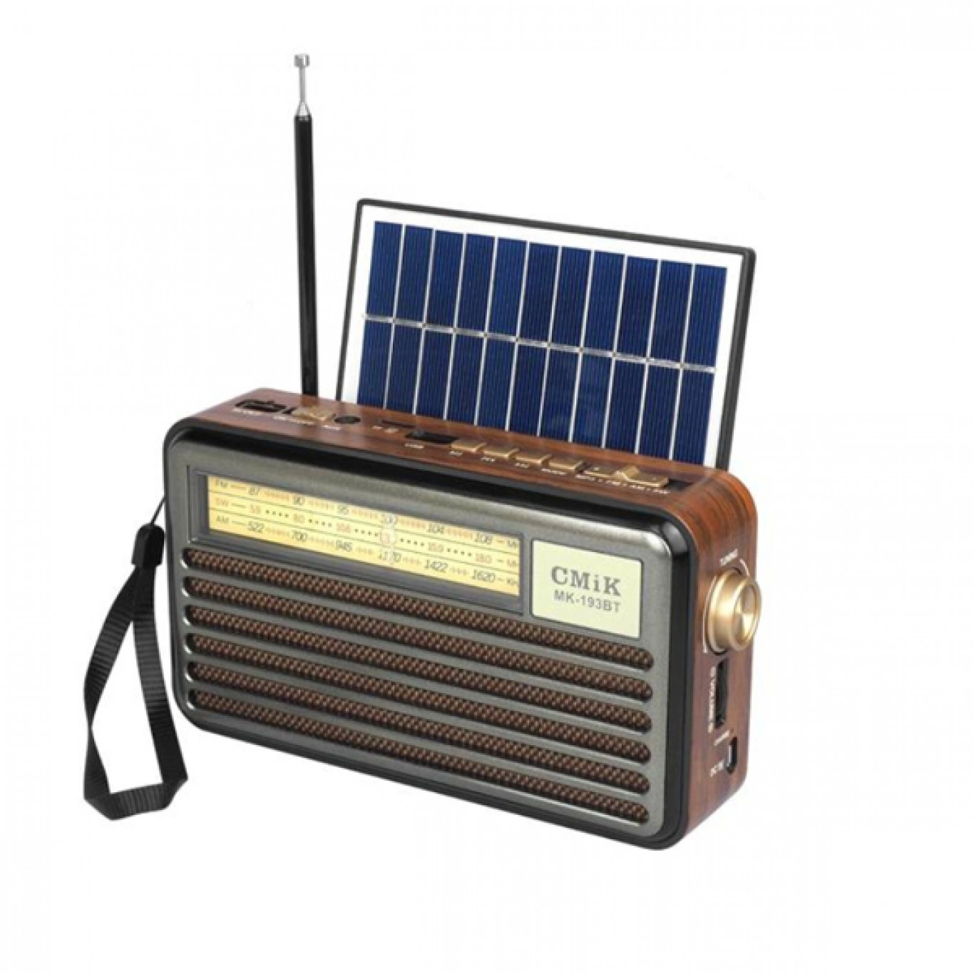 MK-193BT Ηλιακό Φορητό Ηχείο Bluetooth με Αναλογικό Ραδιόφωνο AM-FM-SW, με Ηλιακό Πάνελ και Φωτιστικο Led Usb MK-193BT Ηλιακό Φορητό Ηχείο Bluetooth με Αναλογικό Ραδιόφωνο AM-FM-SW, με Ηλιακό Πάνελ και Φωτιστικο Led Usb