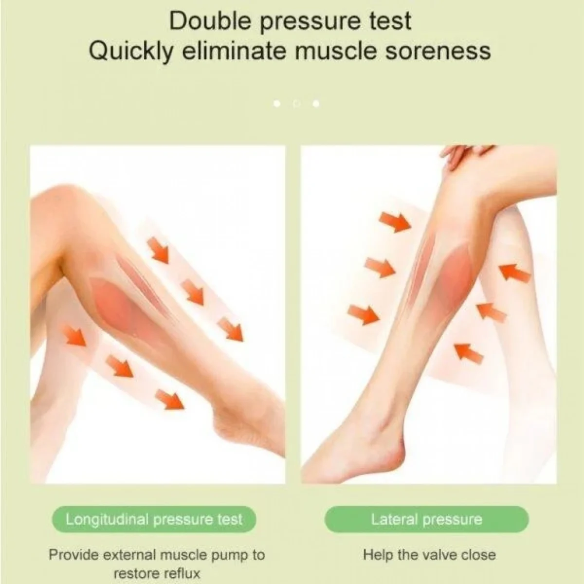 MD-060 1 Τεμάχιο Φορητή Θερμαινόμενη Συσκευή Πρεσοθεραπείας & Μασάζ για Γάμπες - Portable Calf Massager