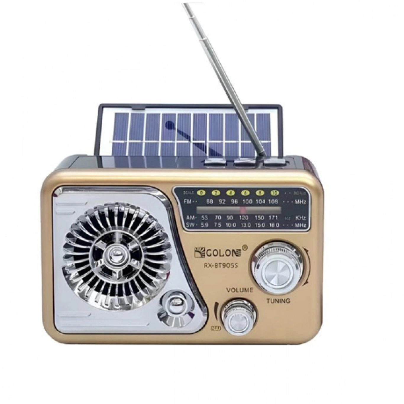 RX-BT905S Ηλιακό Φορητό Ηχείο 5W Bluetooth με Αναλογικό Ραδιόφωνο AM-FM-SW, με Ηλιακό Πάνελ RX-BT905S Ηλιακό Φορητό Ηχείο 5W Bluetooth με Αναλογικό Ραδιόφωνο AM-FM-SW, με Ηλιακό Πάνελ