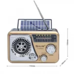 RX-BT905S Ηλιακό Φορητό Ηχείο 5W Bluetooth με Αναλογικό Ραδιόφωνο AM-FM-SW, με Ηλιακό Πάνελ