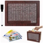 Ξύλινο Ταμιευτήριο Κουμπαράς με Ειδικό Μαρκαδόρο Σημειώσεων 17x12.5x6.5 cm