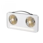 Μίνι Επιτραπέζιος Επαναφορτιζόμενος USB Ανεμιστήρας με Ενσωματωμένο Φωτιστικό Led