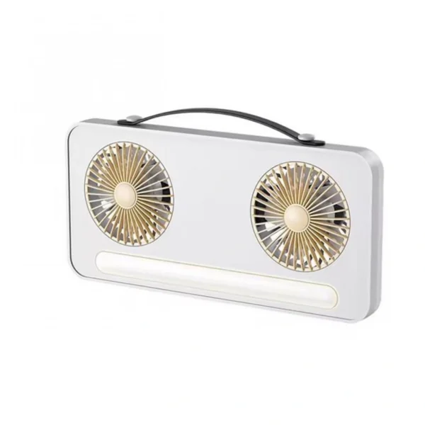 Μίνι Επιτραπέζιος Επαναφορτιζόμενος USB Ανεμιστήρας με Ενσωματωμένο Φωτιστικό Led