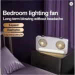 Μίνι Επιτραπέζιος Επαναφορτιζόμενος USB Ανεμιστήρας με Ενσωματωμένο Φωτιστικό Led