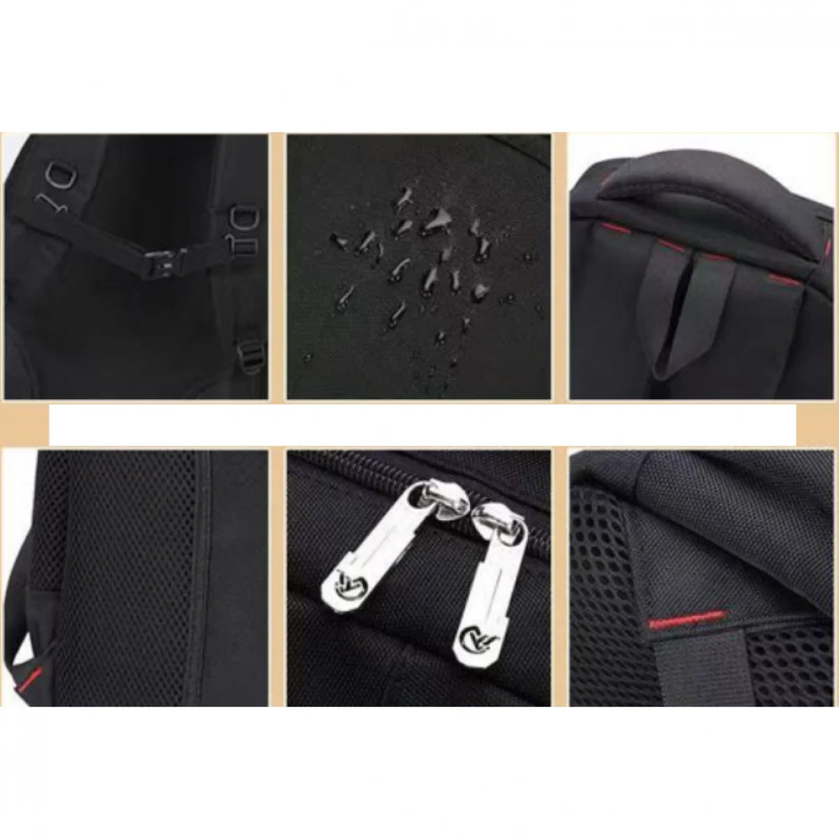 63x40x21 Αδιάβροχο Σακίδιο Πλάτης Μαύρο 7316