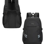 63x40x21cm Αδιάβροχο Σακίδιο Πλάτης - Σχολική Τσάντα Mαύρο με Αντανακλαστικές Ρίγες 7318