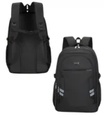 63x40x21cm Αδιάβροχο Σακίδιο Πλάτης - Σχολική Τσάντα Mαύρο με Αντανακλαστικές Ρίγες 7318