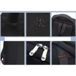 63x40x21cm Αδιάβροχο Σακίδιο Πλάτης - Σχολική Τσάντα Mαύρο 7311