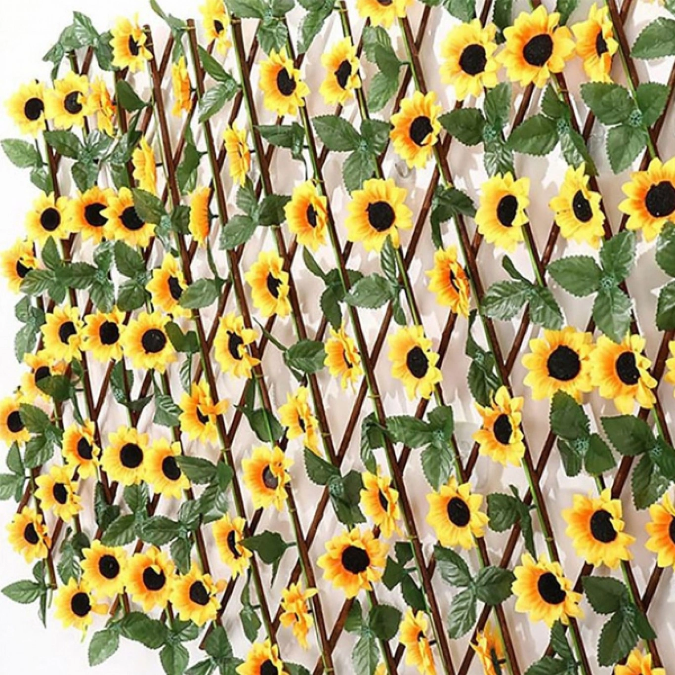 100x200cm Διακοσμητική Πέργκολα Κήπου με Τεχνητά Ηλιοτρόπια & Πράσινα Φύλλα 100x200cm Διακοσμητική Πέργκολα Κήπου με Τεχνητά Ηλιοτρόπια & Πράσινα Φύλλα