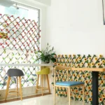 100x200cm Διακοσμητική Πέργκολα Κήπου με Τεχνητά Ηλιοτρόπια & Πράσινα Φύλλα