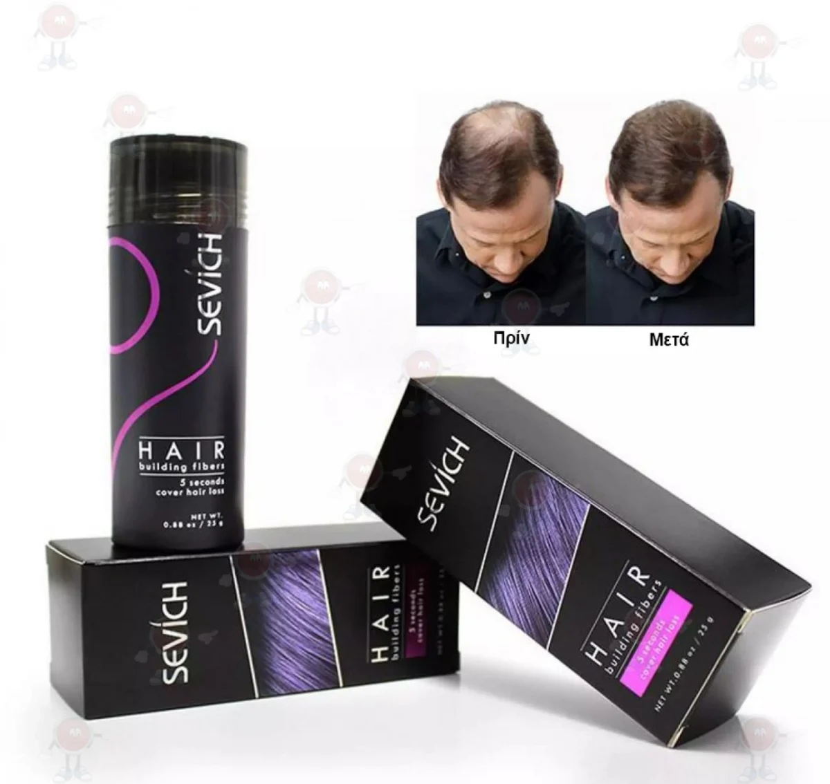 Sevich Hair Building Fibers - Μικρο-ίνες Κερατίνης για Πλούσια Μαλλιά 25γρ - Sevich Hair Building Fibers - Medium Brown