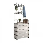 185x56x28cm Μεταλλική Παπουτσοθήκη Κρεμάστρα με Πορτάκια & Γάντζους – Οργάνωση Εισόδου ή Μπάνιου