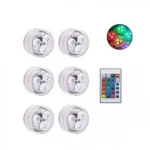 6τμχ Μίνι Αδιάβροχα - Υποβρύχια Φωτάκια LED Πολύχρωμα με Μπαταρίες AT47929