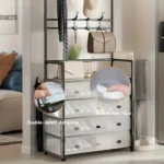 185x56x28cm Μεταλλική Παπουτσοθήκη Κρεμάστρα με Πορτάκια & Γάντζους – Οργάνωση Εισόδου ή Μπάνιου