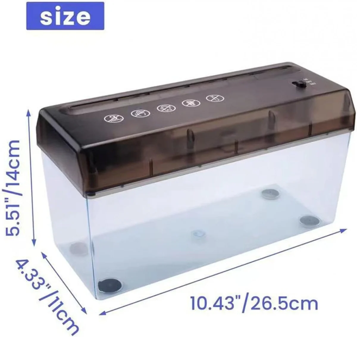 Μίνι Φορητός Καταστροφέας Εγγράφων A4 – Ιδανικός για Σπίτι & Γραφείο