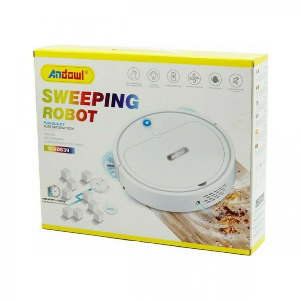 Andowl Έξυπνο Σκουπάκι Ρομπότ Q-SD839